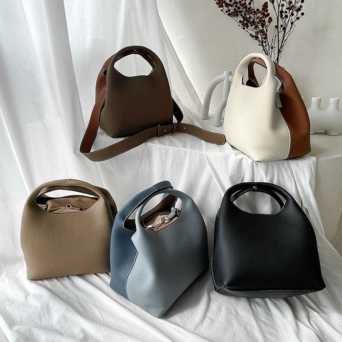 [100% COWHIDE LEATHER] MIA MINI TOTE BAG