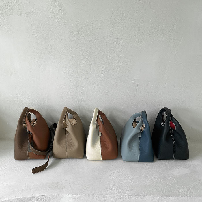 [100% COWHIDE LEATHER] MIA MINI TOTE BAG