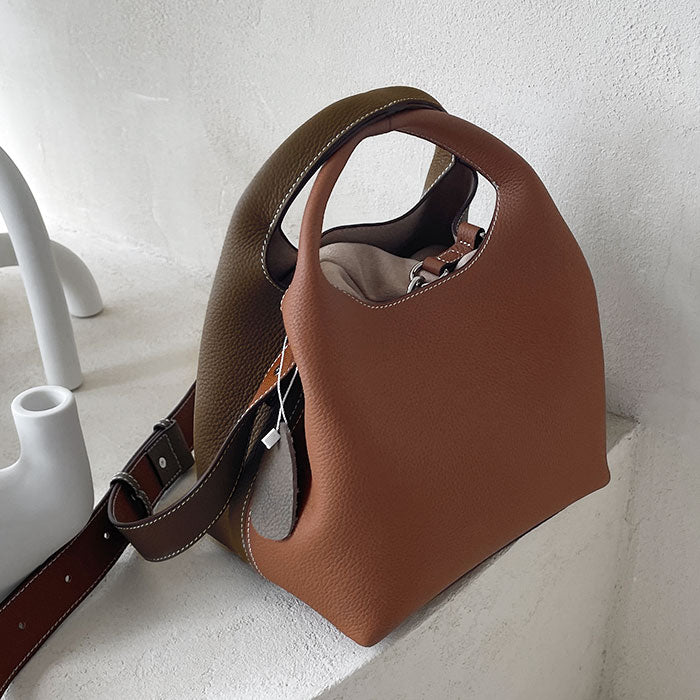 [100% COWHIDE LEATHER] MIA MINI TOTE BAG
