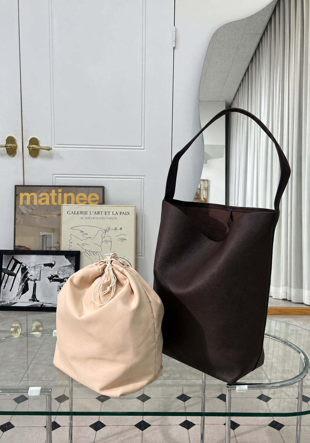 [100% COWHIDE LEATHER] VELA LARGE SOFT TOTE BAG