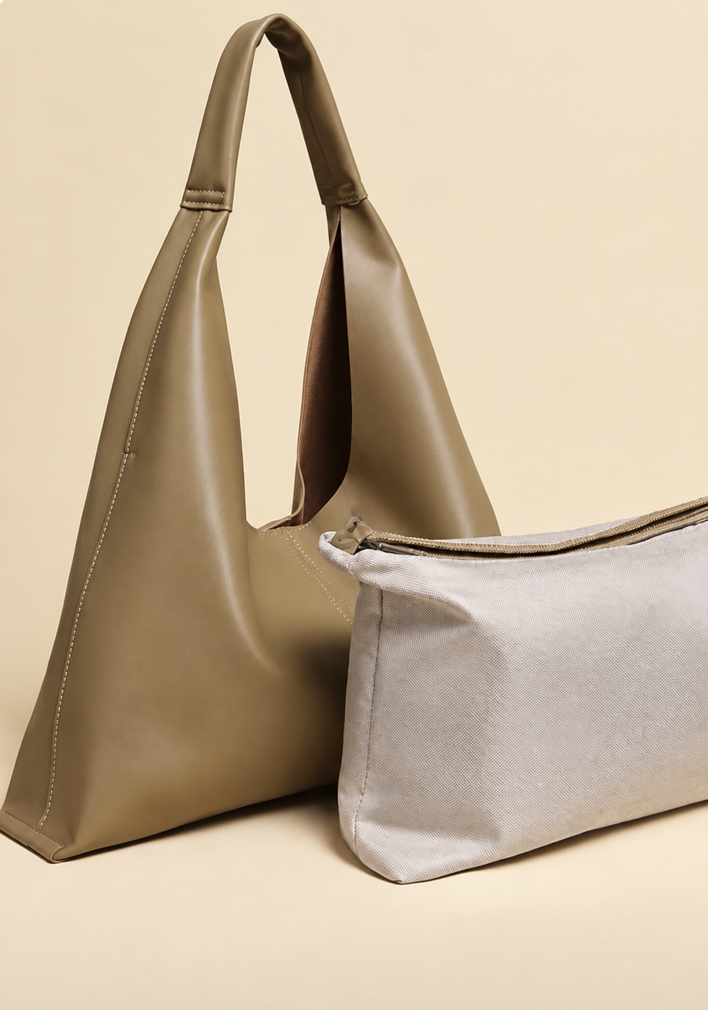 [100% KIPSKIN COWHIDE LEATHER] AVEN FLOW SHOULDER BAG