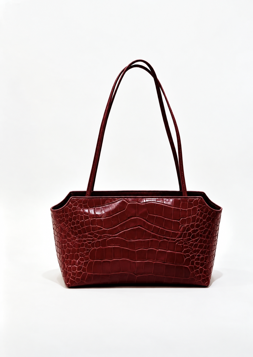 [100% COWHIDE LEATHER] SEREN CROCO SHOULDER BAG