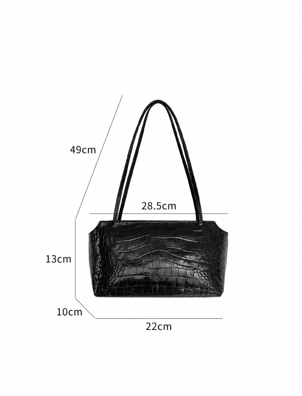 [100% COWHIDE LEATHER] SEREN CROCO SHOULDER BAG