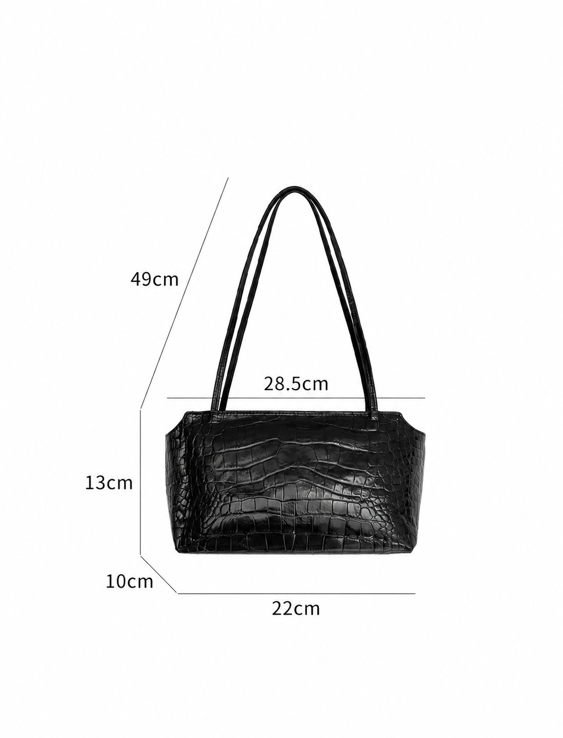 [100% COWHIDE LEATHER] SEREN CROCO SHOULDER BAG