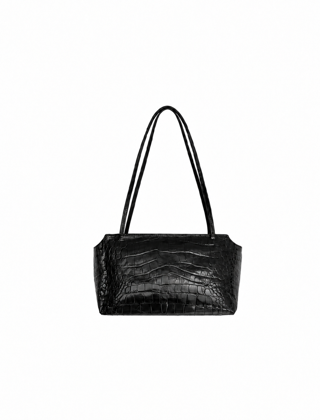 [100% COWHIDE LEATHER] SEREN CROCO SHOULDER BAG