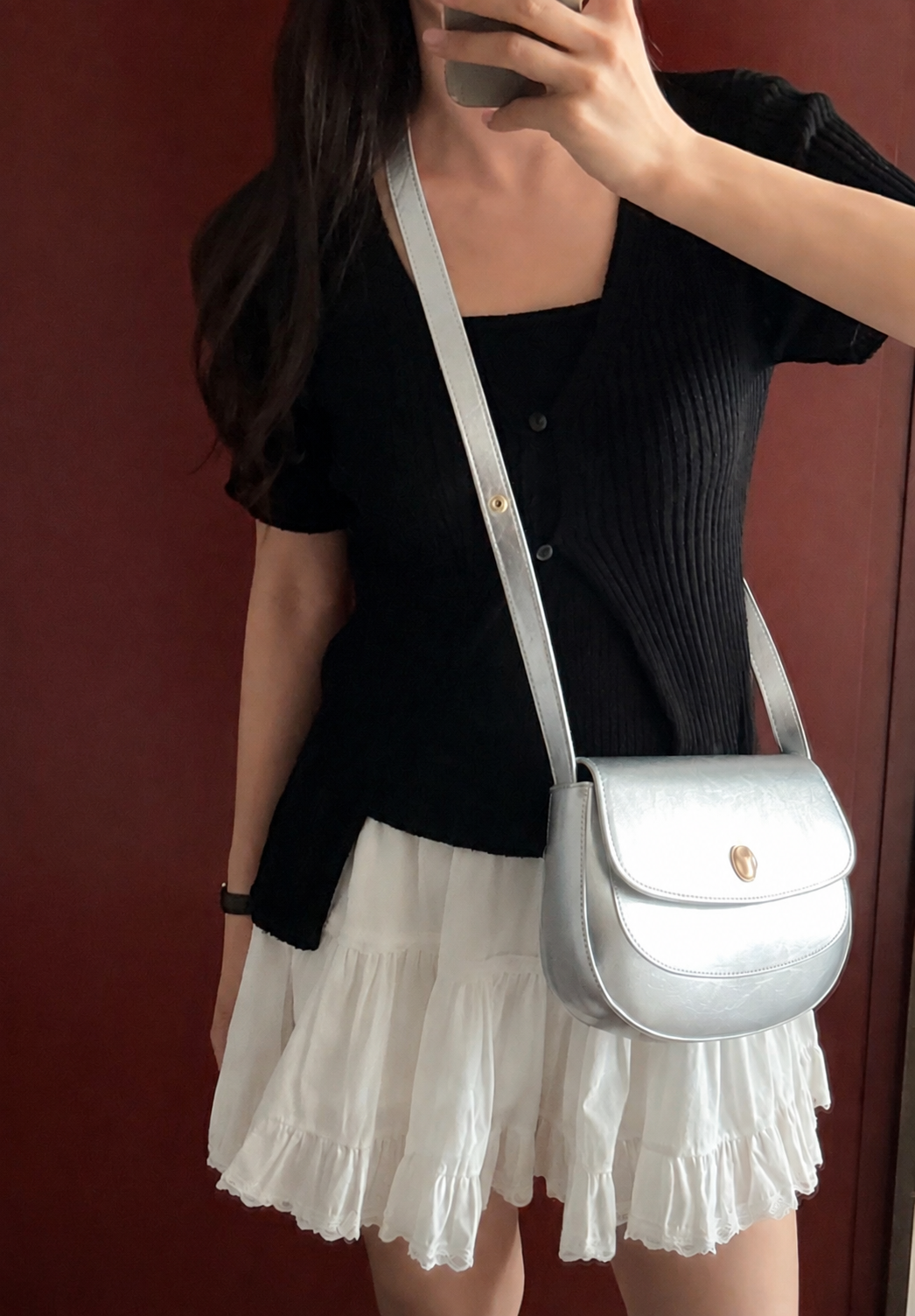 [100% COWHIDE LEATHER] RONA FLAP SHOULDER & CROSSBODY BAG