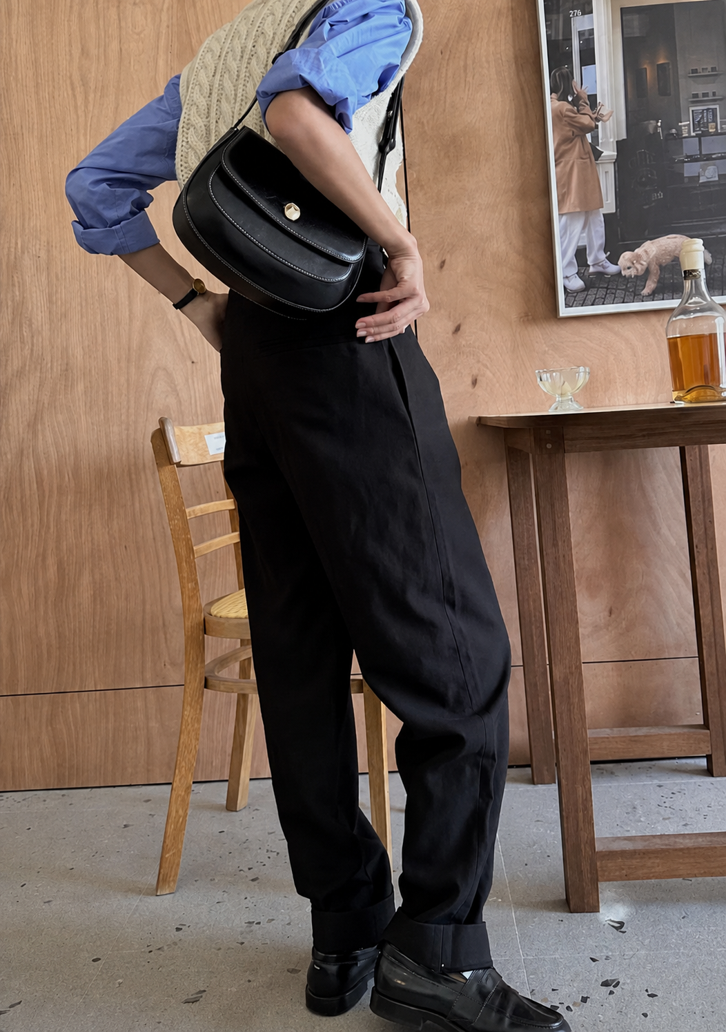 [100% COWHIDE LEATHER] RONA FLAP SHOULDER & CROSSBODY BAG