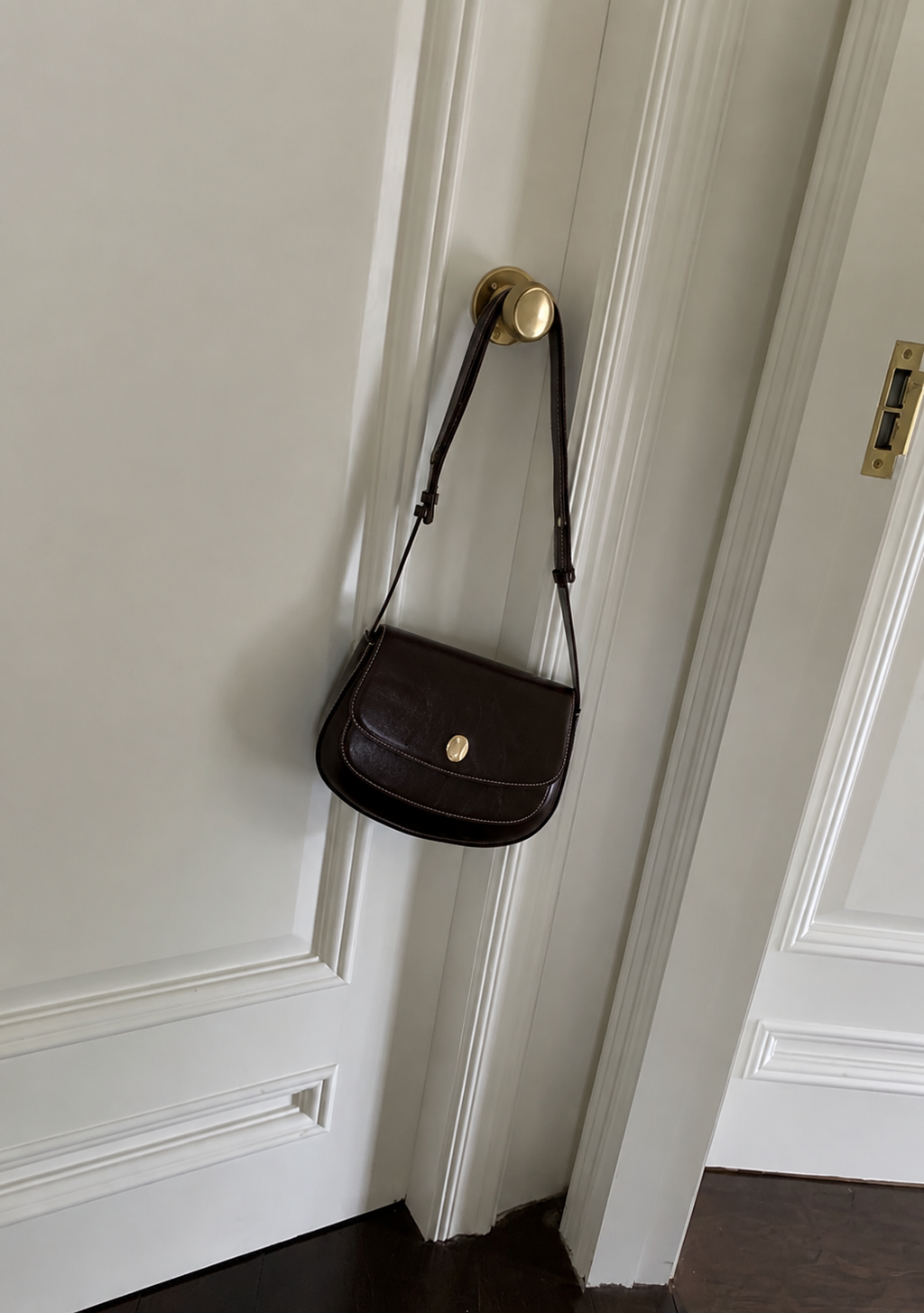 [100% COWHIDE LEATHER] RONA FLAP SHOULDER & CROSSBODY BAG