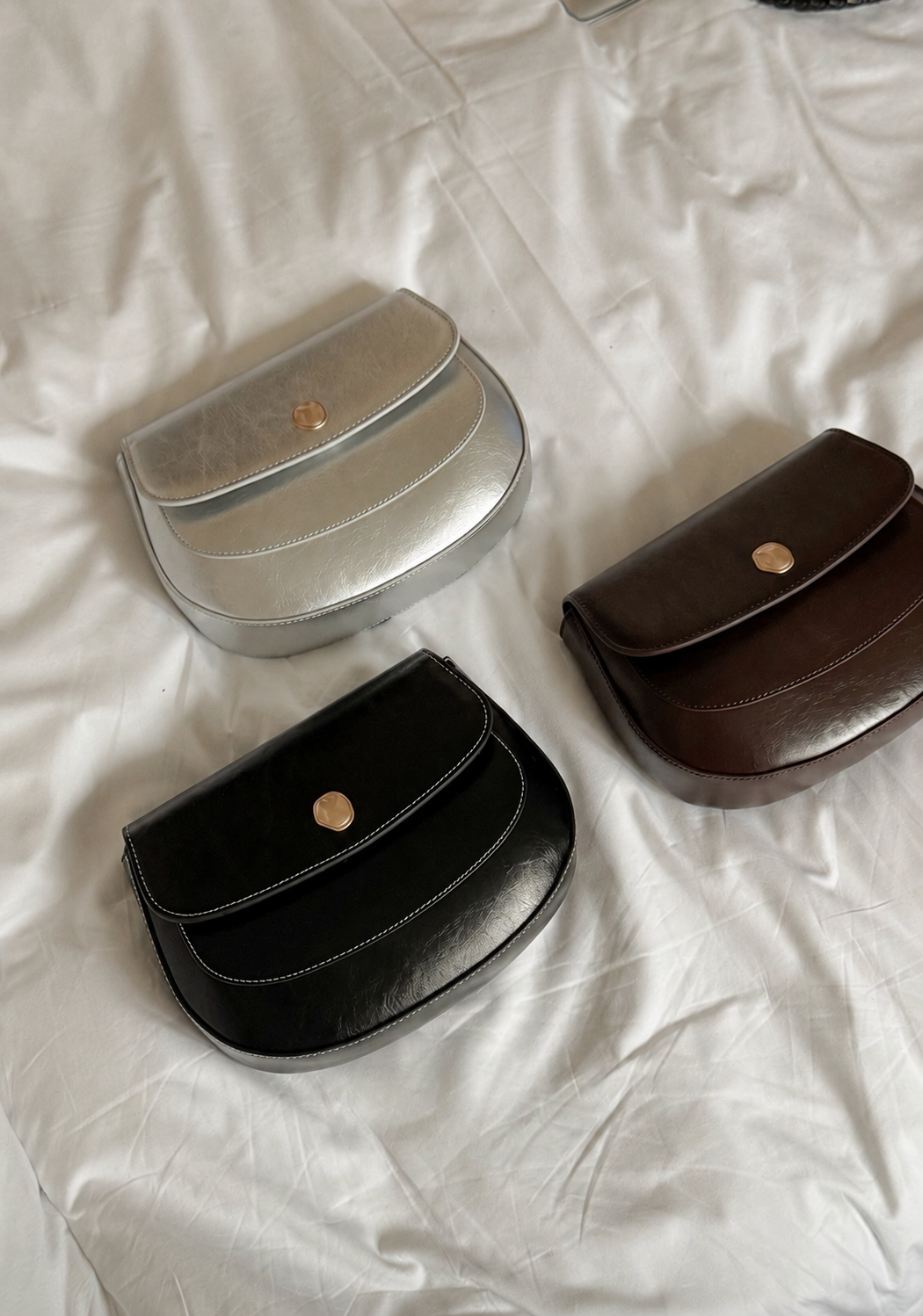 [100% COWHIDE LEATHER] RONA FLAP SHOULDER & CROSSBODY BAG