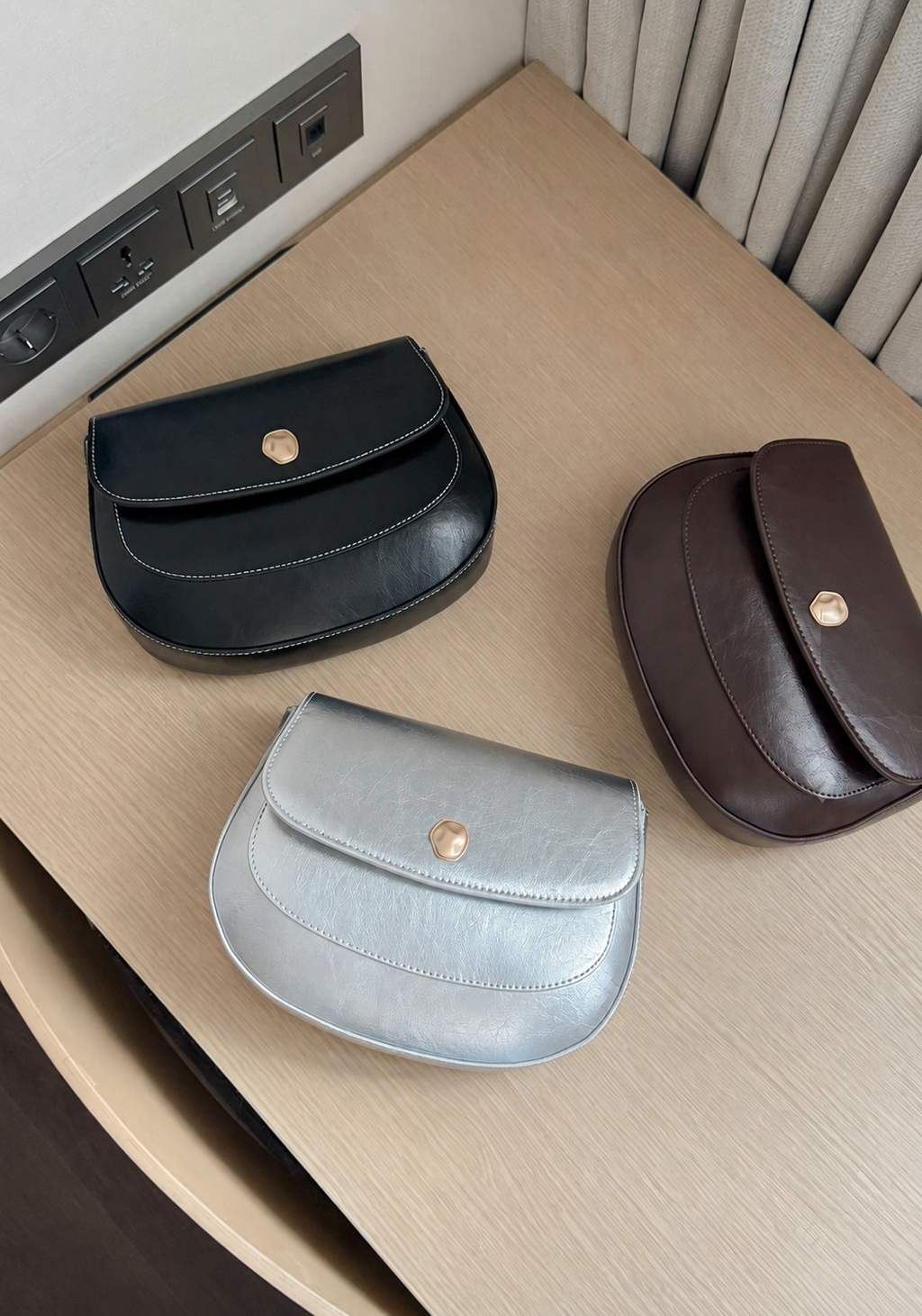 [100% COWHIDE LEATHER] RONA FLAP SHOULDER & CROSSBODY BAG