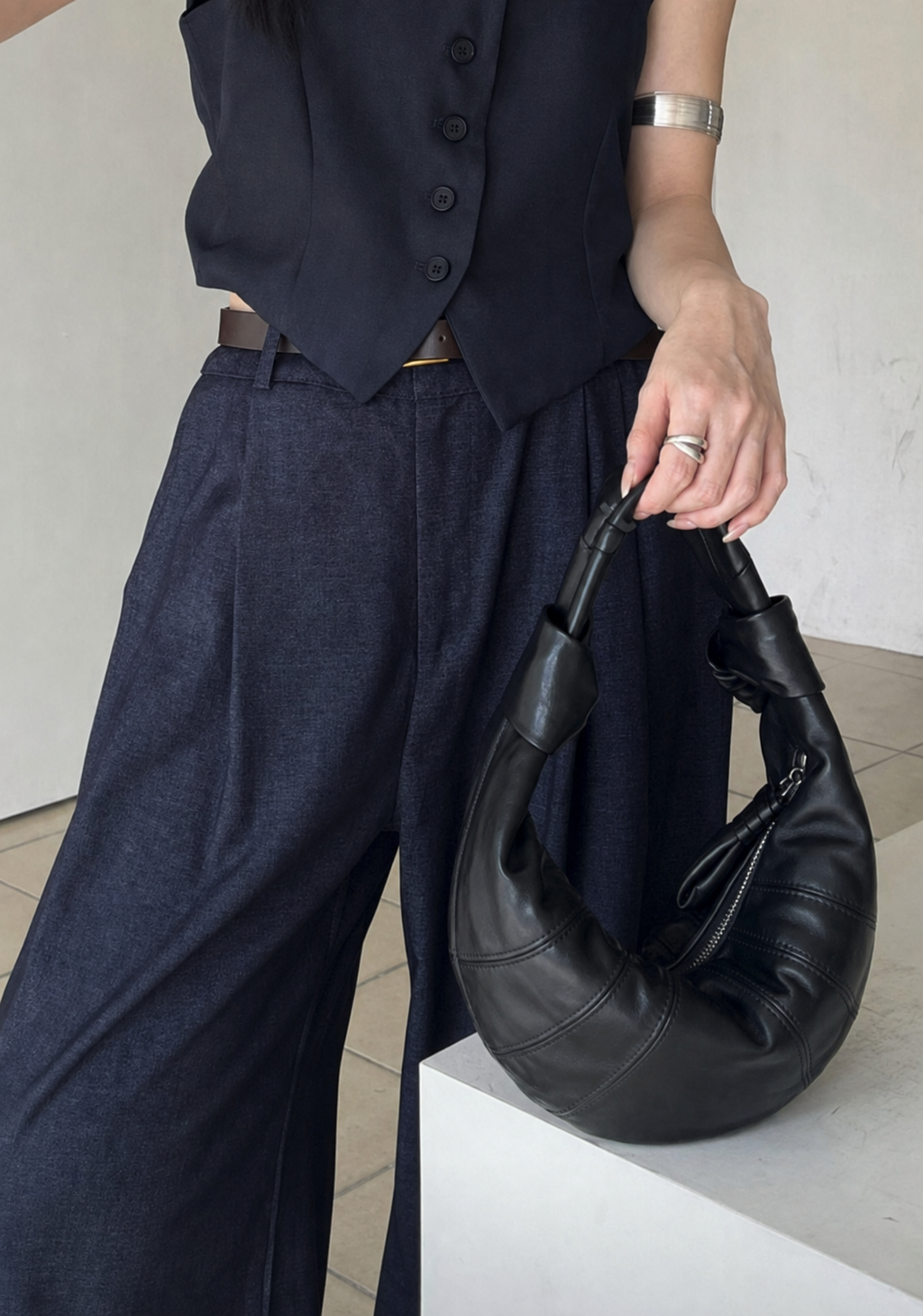 [100% LAMBSKIN LEATHER] FORTUNE MINI SHOULDER BAG
