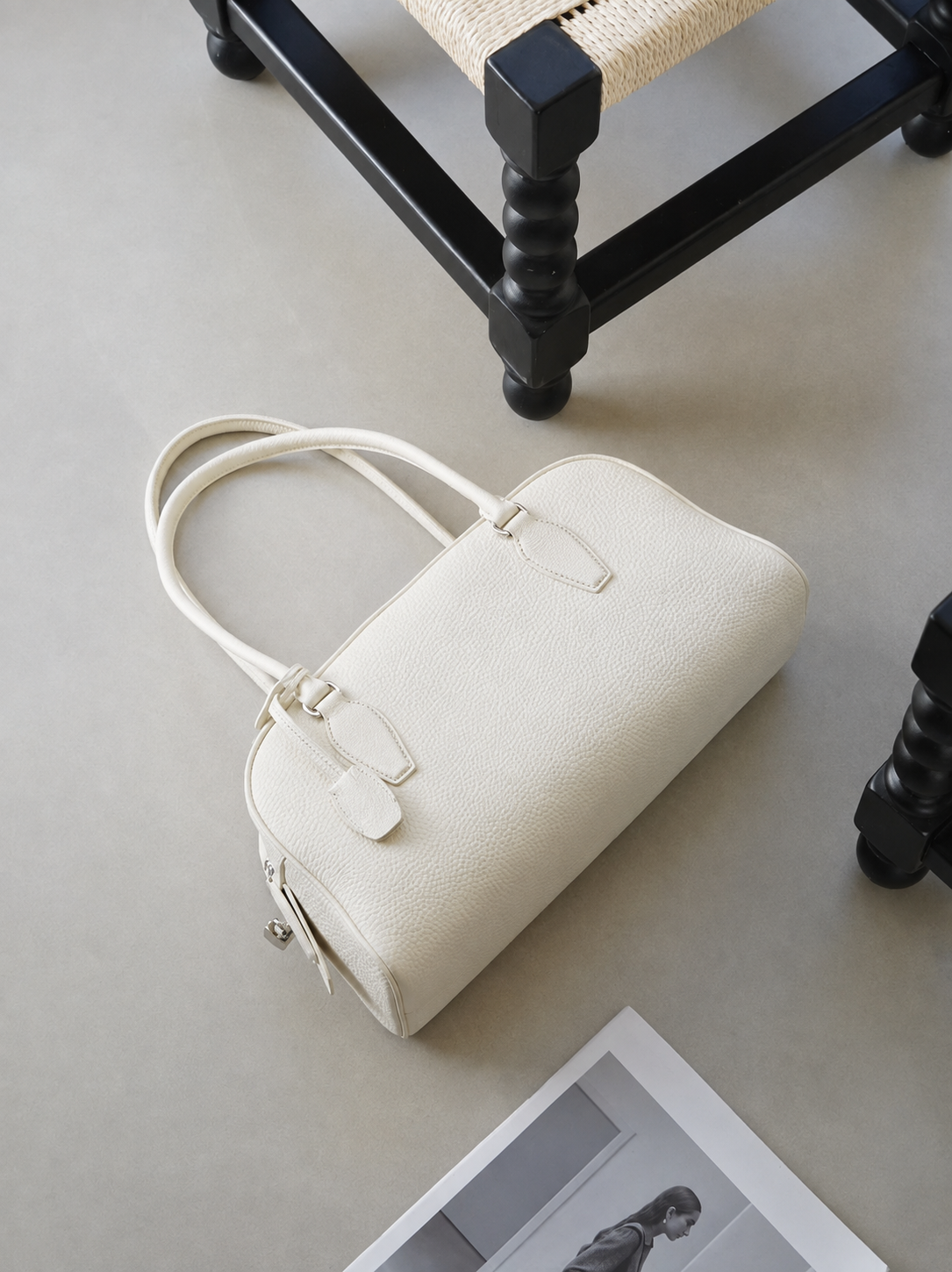 [100% COWHIDE LEATHER] ROEN BOSTON SHOULDER BAG