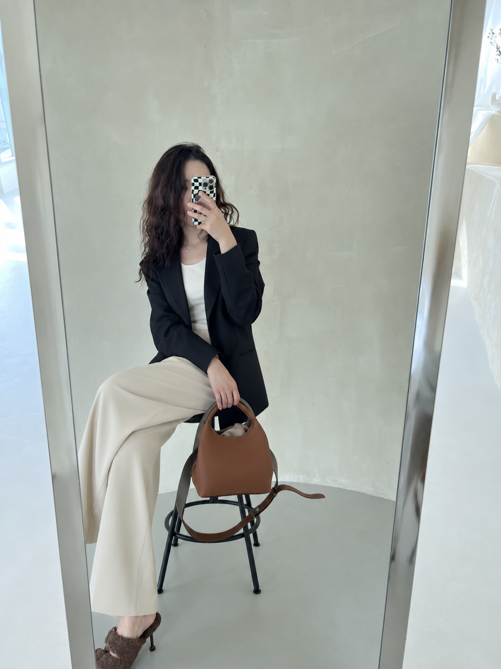 [100% COWHIDE LEATHER] MIA MINI TOTE BAG