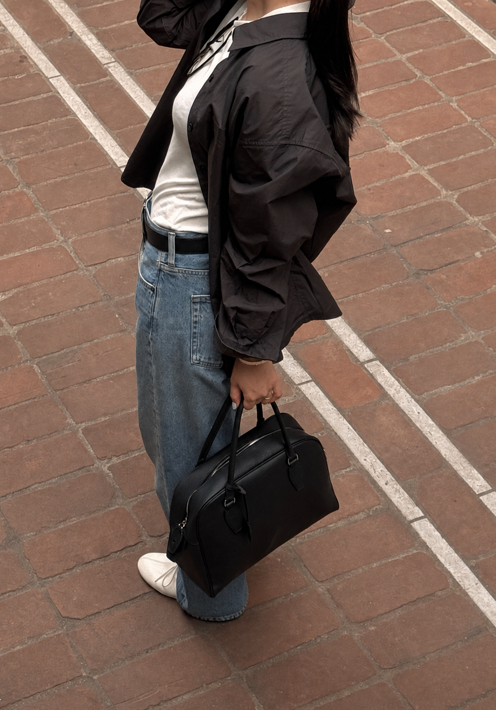 [100% COWHIDE LEATHER] AVEN TOGO TOTE BAG