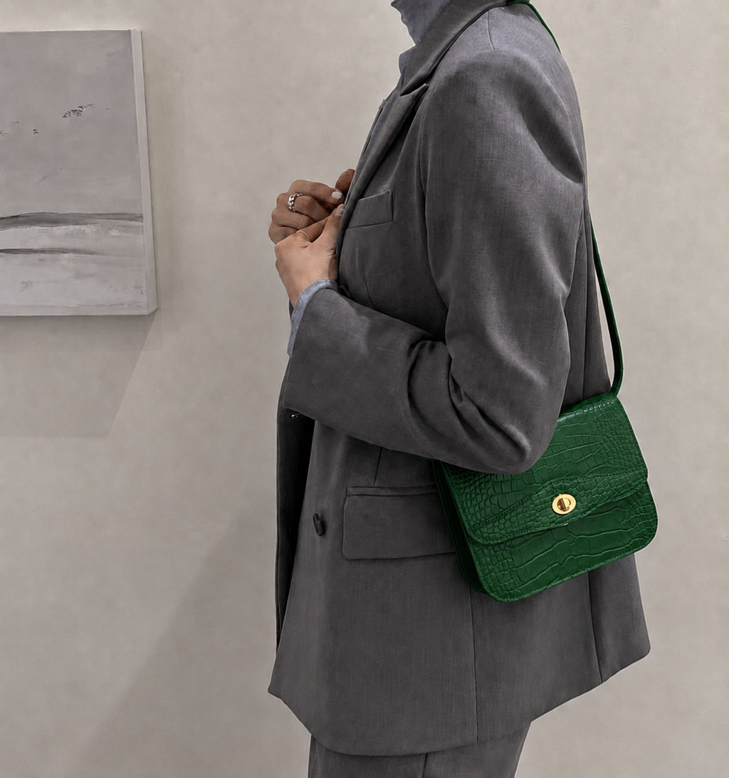 [100% COWHIDE LEATHER] SENA MINI CROSSBODY BAG
