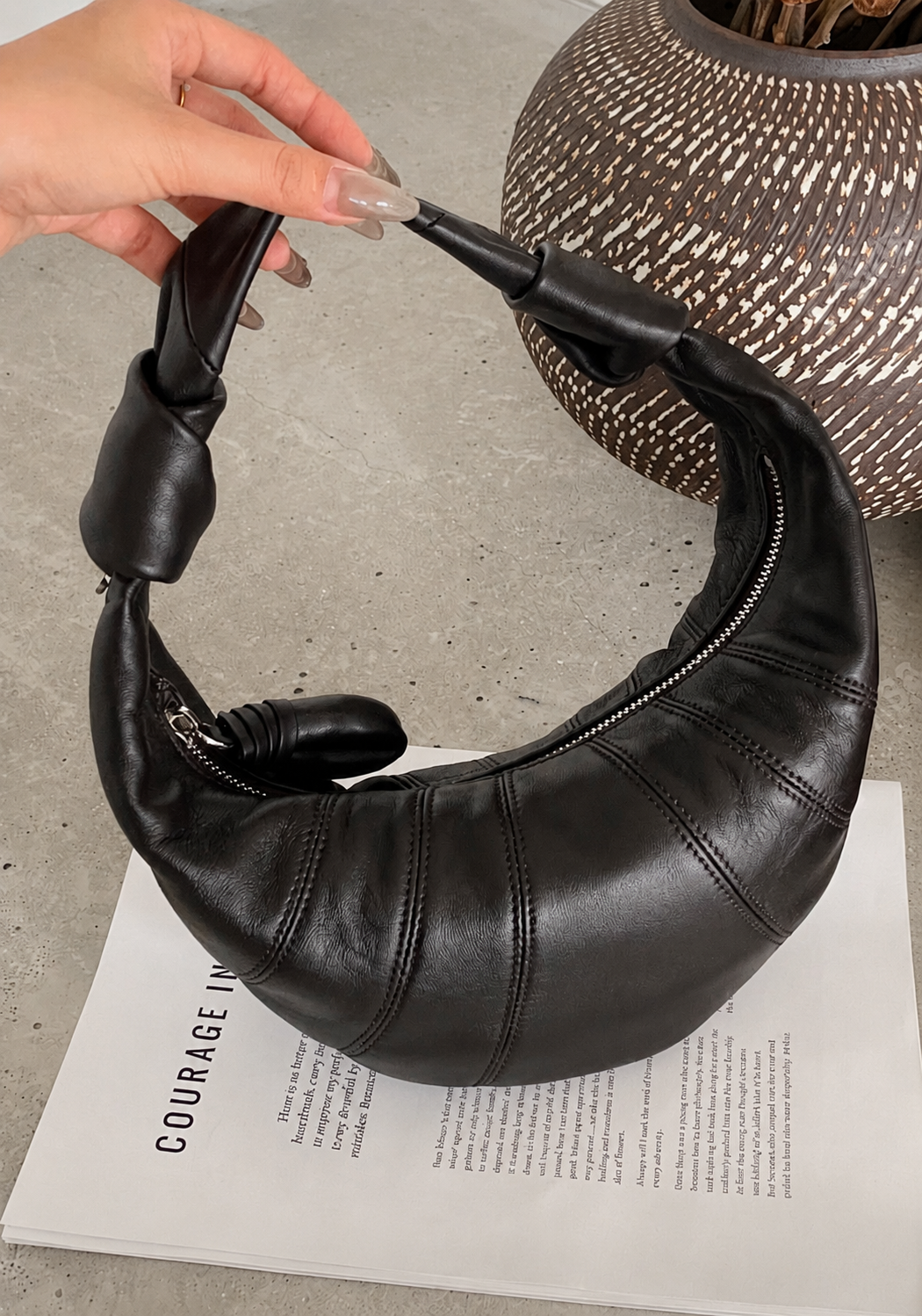 [100% LAMBSKIN LEATHER] FORTUNE MINI SHOULDER BAG