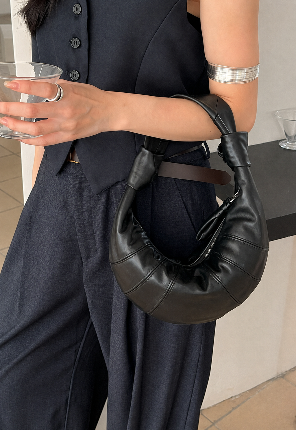 [100% LAMBSKIN LEATHER] FORTUNE MINI SHOULDER BAG