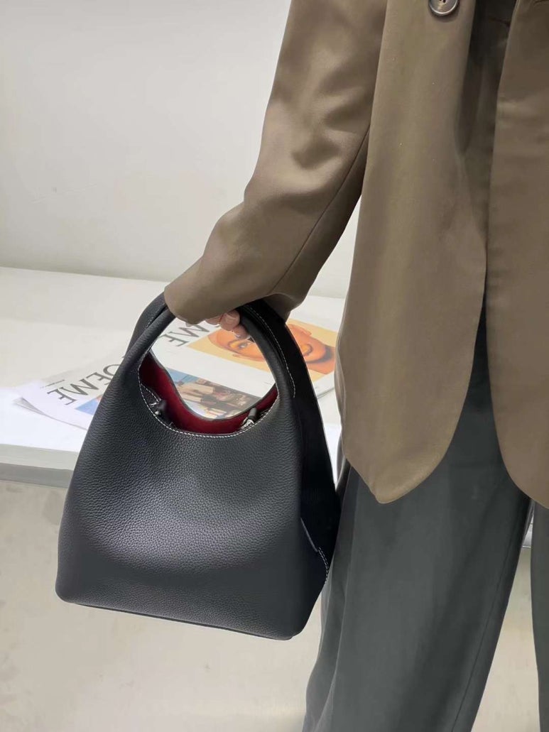 [100% COWHIDE LEATHER] MIA MINI TOTE BAG
