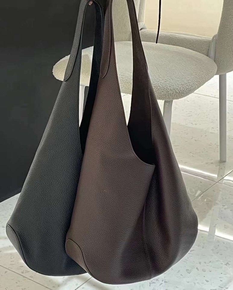 [100% COWHIDE LEATHER] ADEL SOFT HOBO SHOULDER BAG