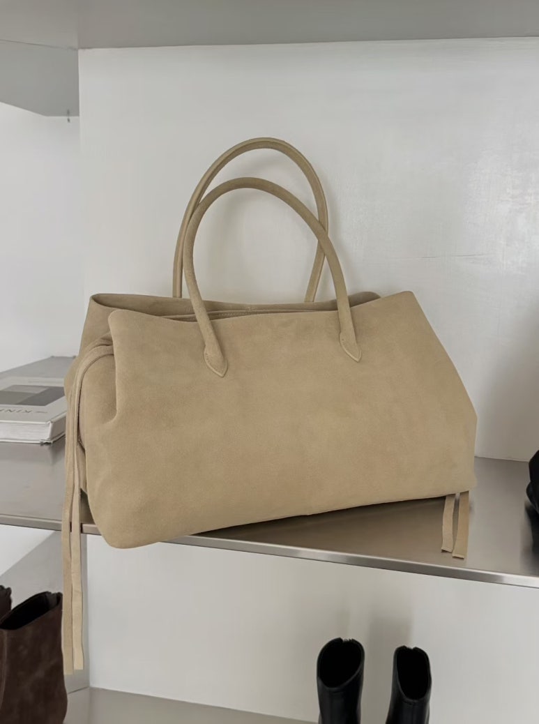 [100% COWHIDE LEATHER] LÉON LARGE TOTE BAG