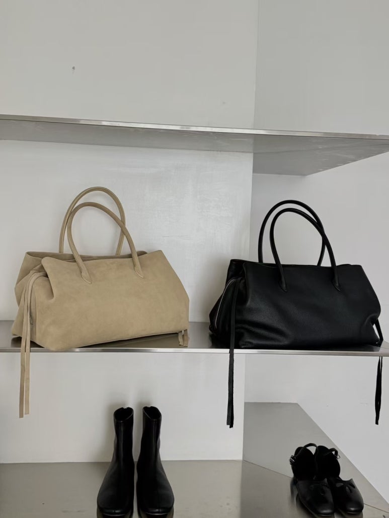 [100% COWHIDE LEATHER] LÉON LARGE TOTE BAG