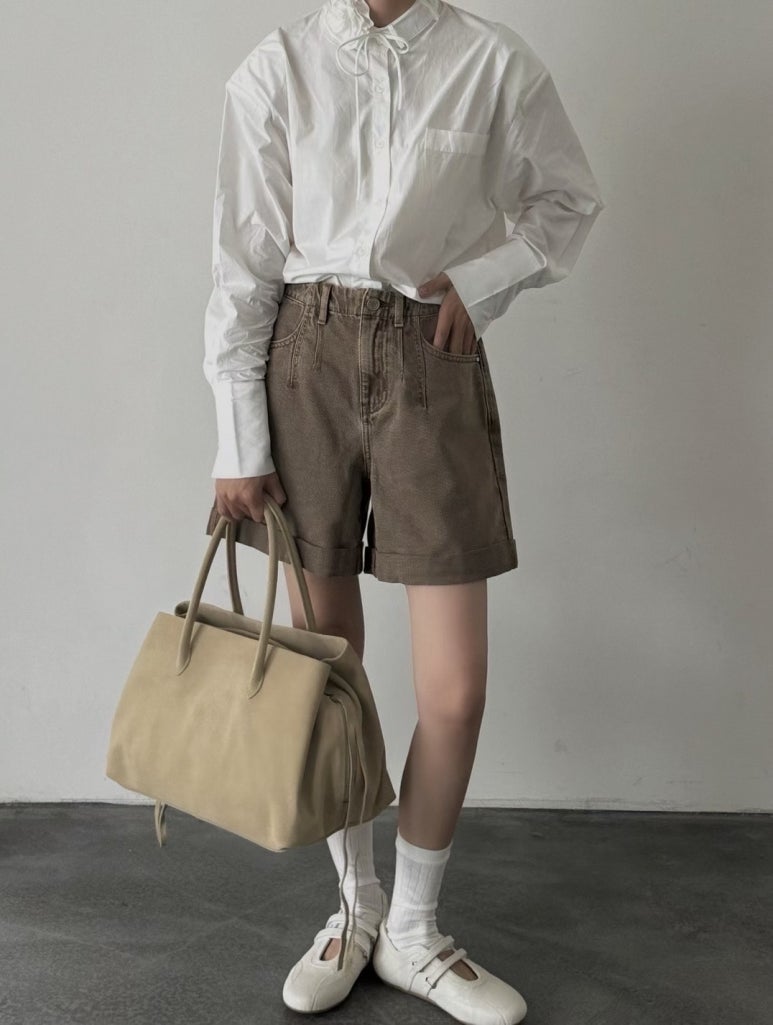 [100% COWHIDE LEATHER] LÉON LARGE TOTE BAG