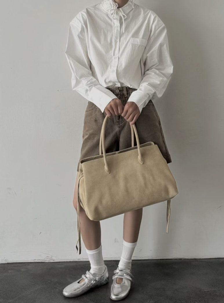 [100% COWHIDE LEATHER] LÉON LARGE TOTE BAG
