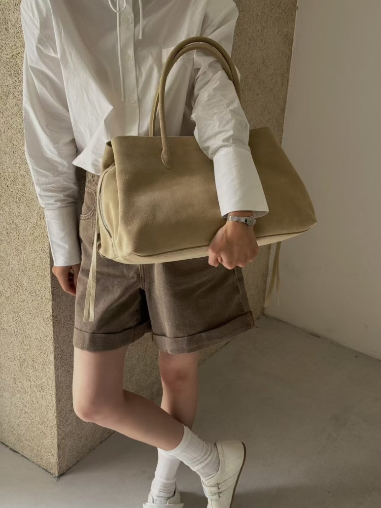 [100% COWHIDE LEATHER] LÉON LARGE TOTE BAG