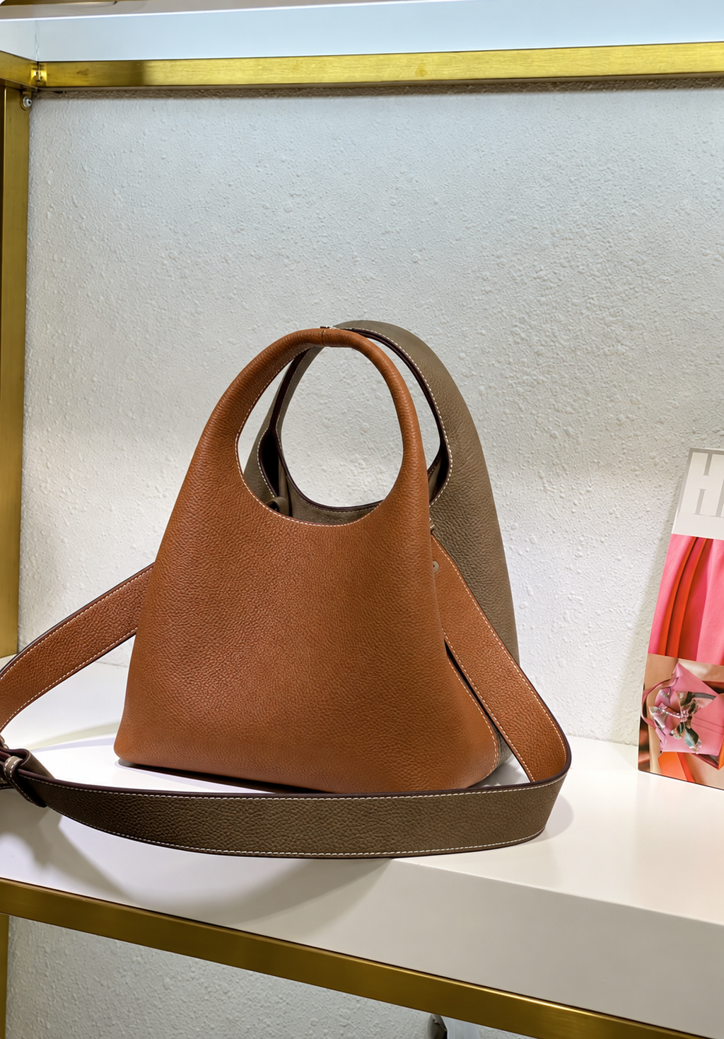 [100% COWHIDE LEATHER] MIA MINI TOTE BAG