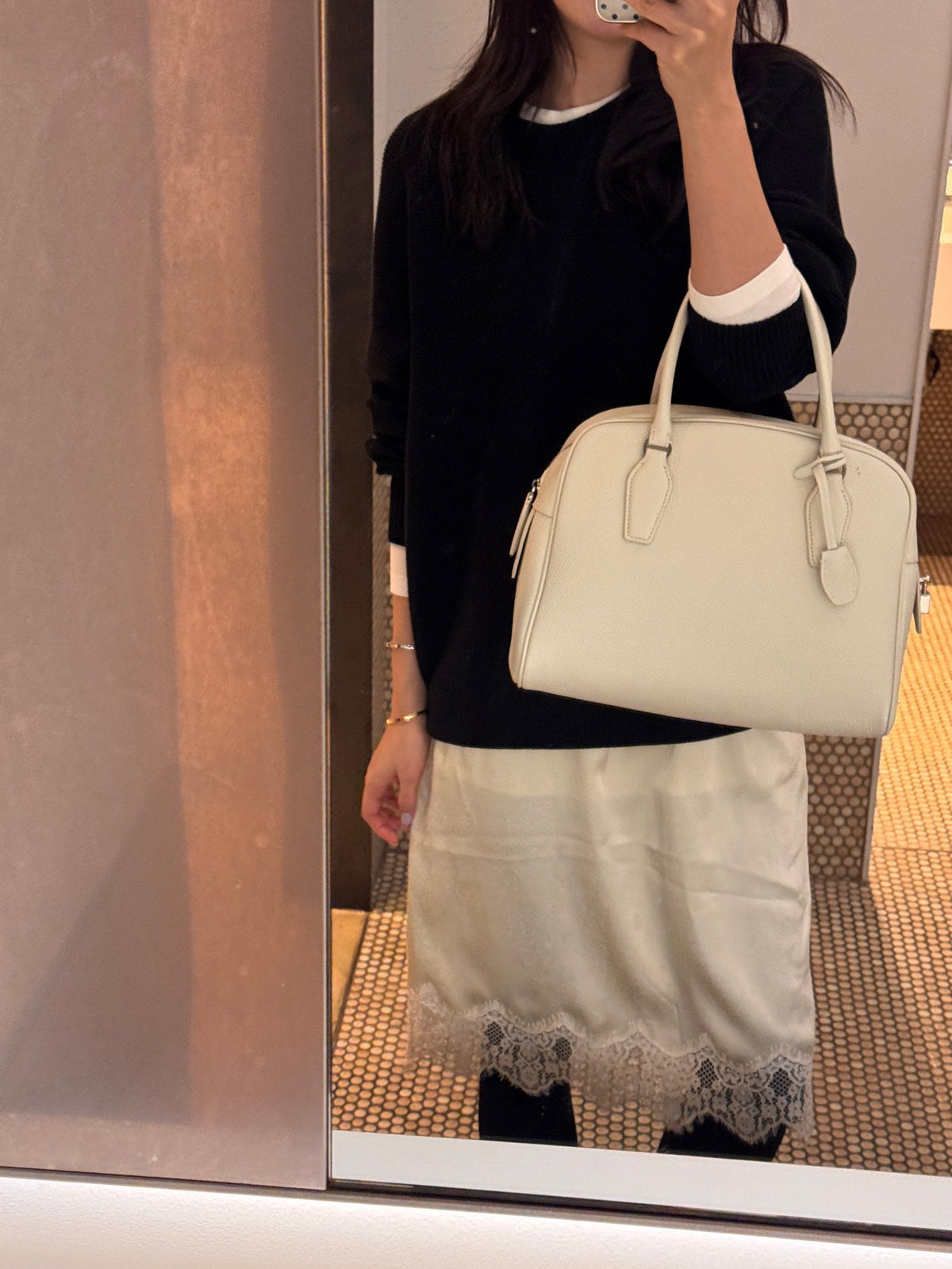[100% COWHIDE LEATHER] AVEN TOGO TOTE BAG