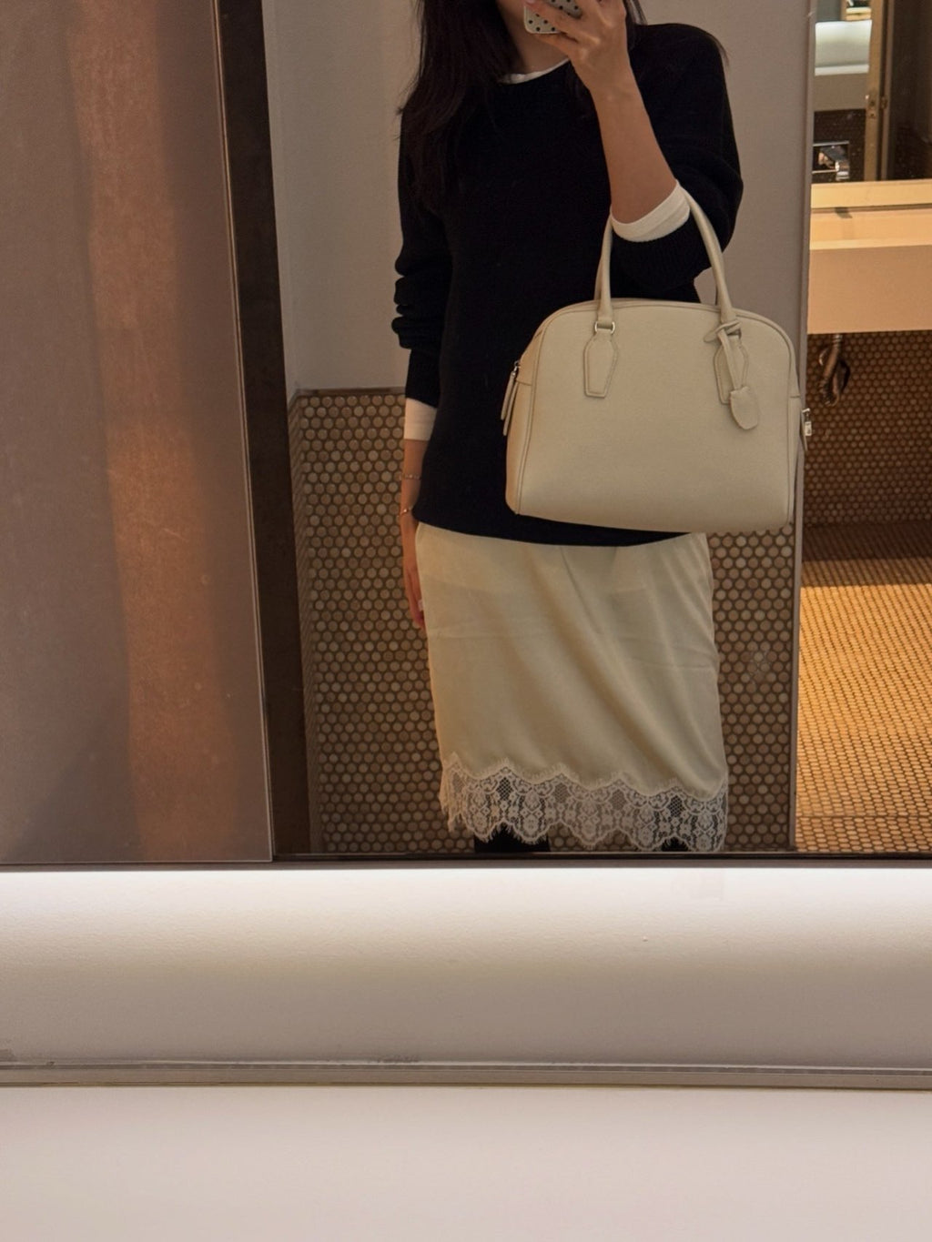 [100% COWHIDE LEATHER] AVEN TOGO TOTE BAG