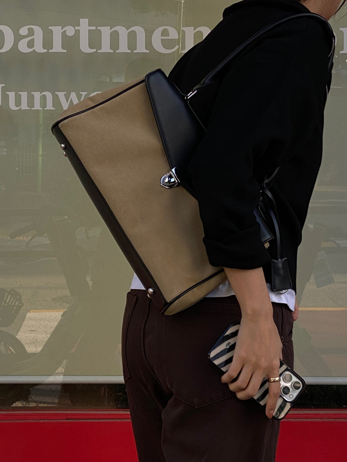[PREMIUM PU LEATHER] VERO BRIEF SHOULDER BAG