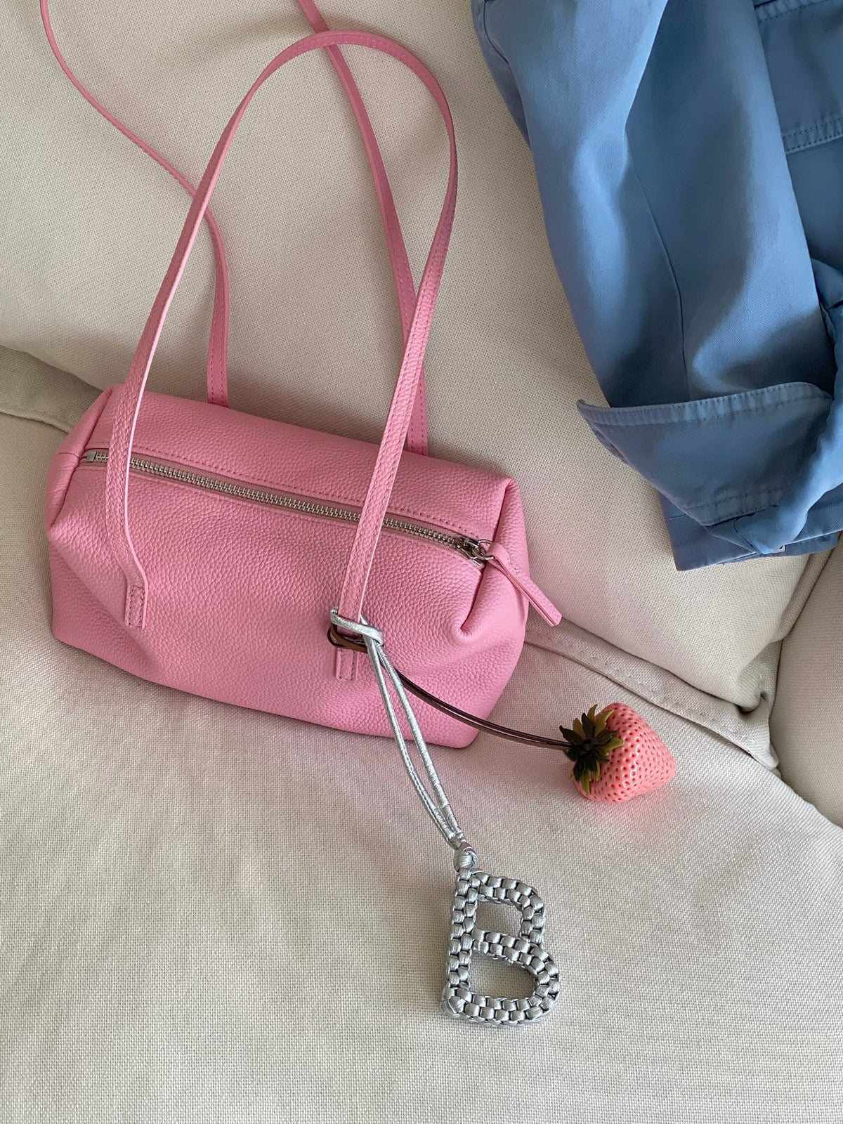[100% COWHIDE LEATHER] MILO PUFF MINI BAG