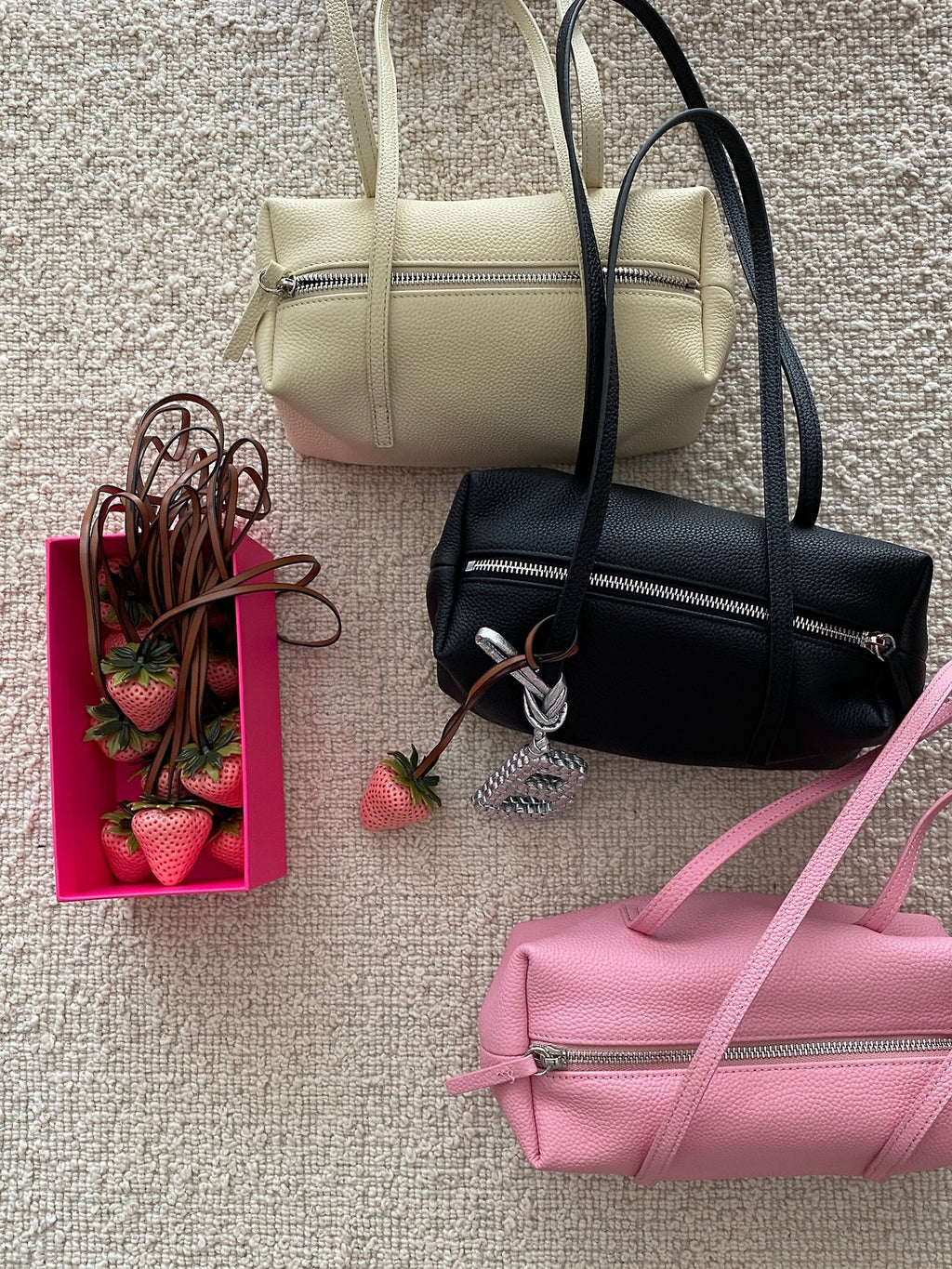 [100% COWHIDE LEATHER] MILO PUFF MINI BAG