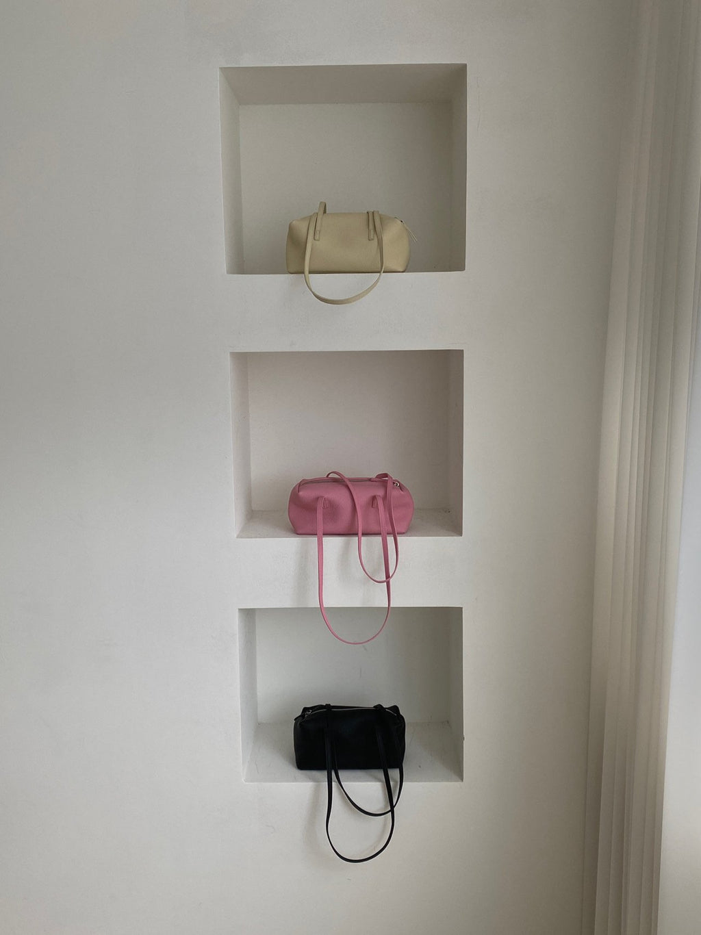 [100% COWHIDE LEATHER] MILO PUFF MINI BAG
