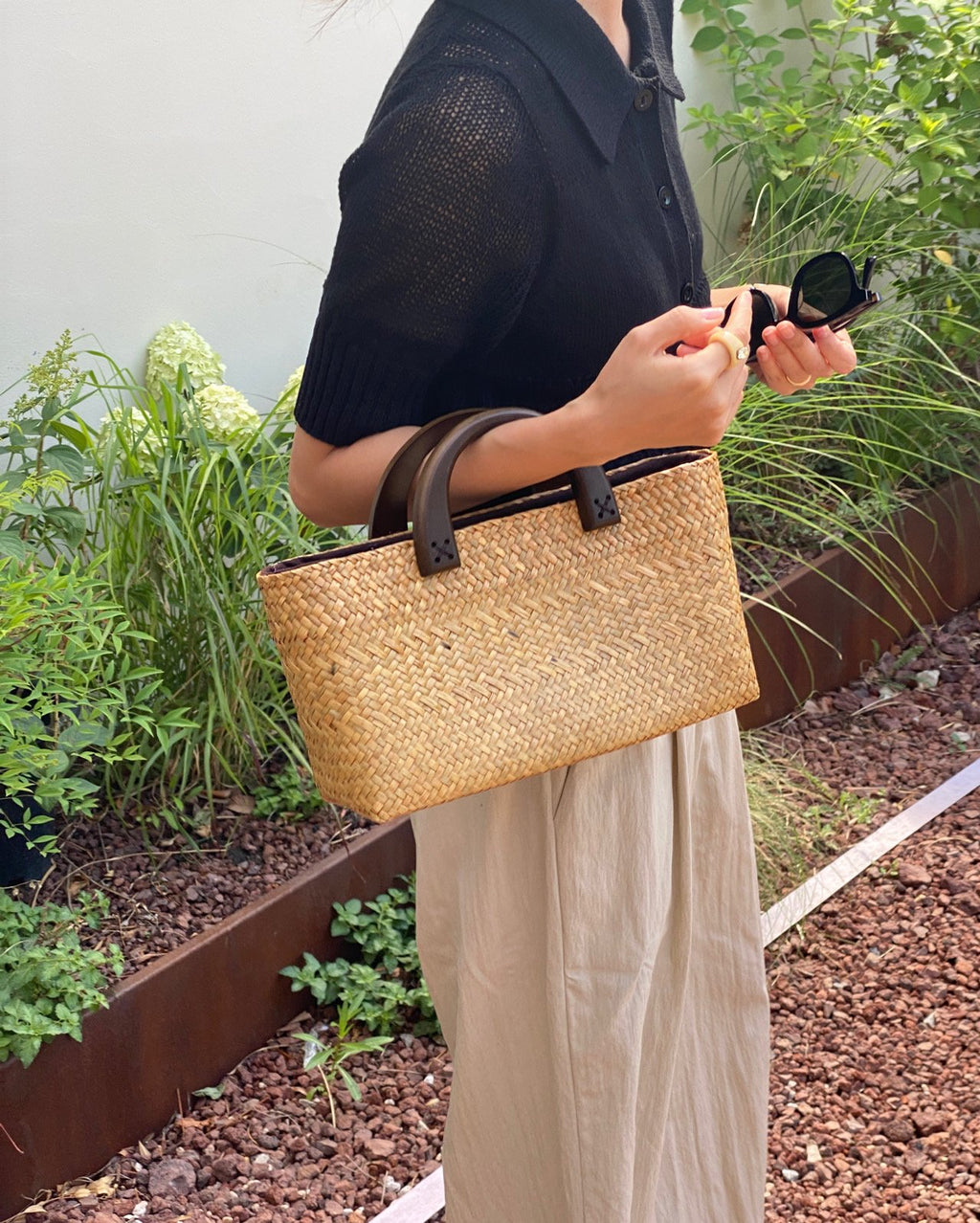 [REAL BAMBOO] NARA WOOD HANDLE BAMBOO BAG