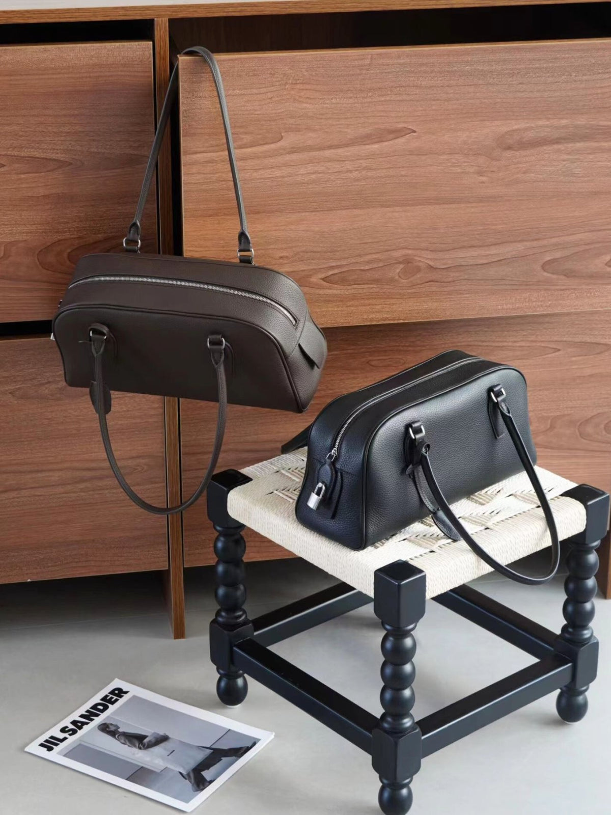 [100% COWHIDE LEATHER] ROEN BOSTON SHOULDER BAG