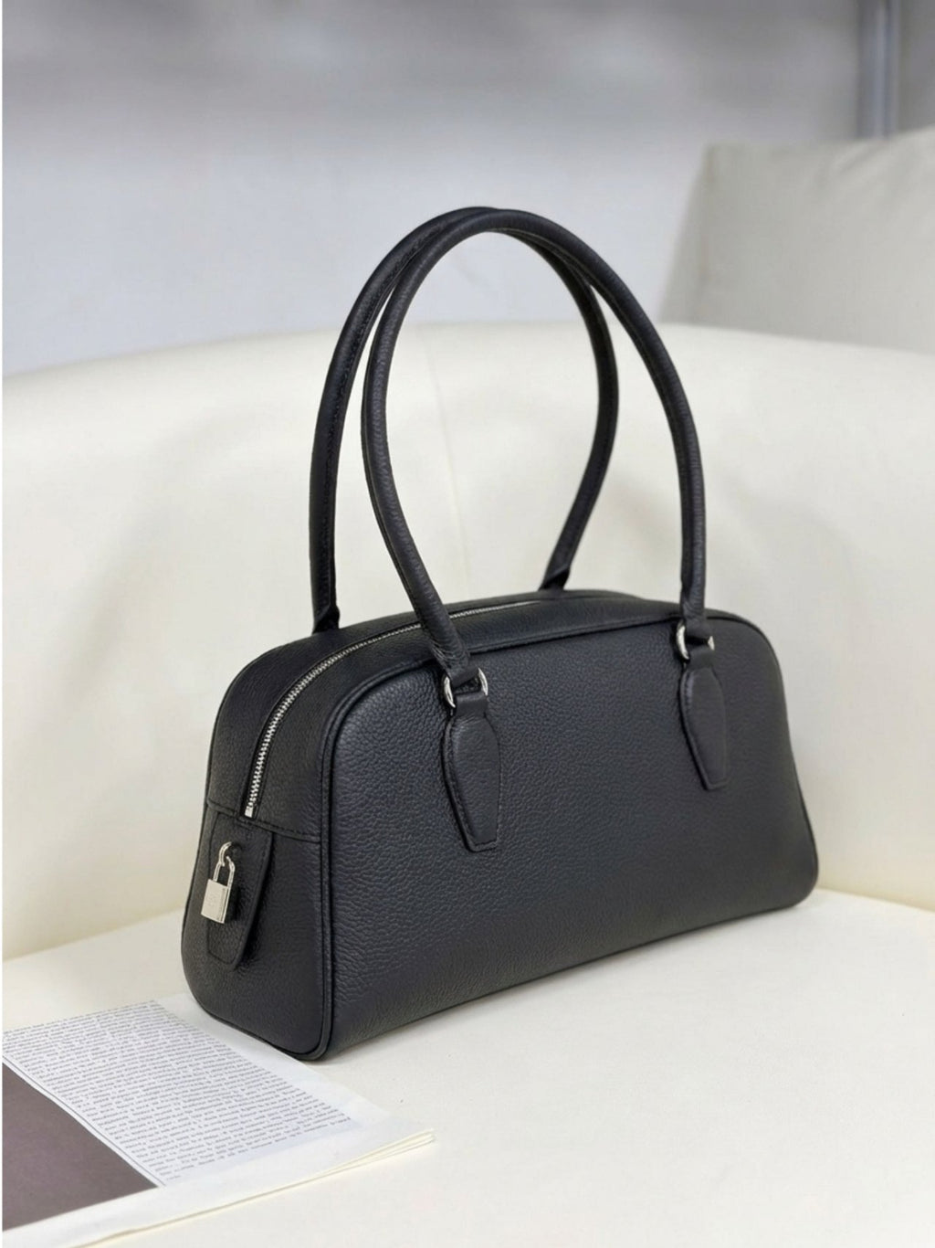 [100% COWHIDE LEATHER] ROEN BOSTON SHOULDER BAG