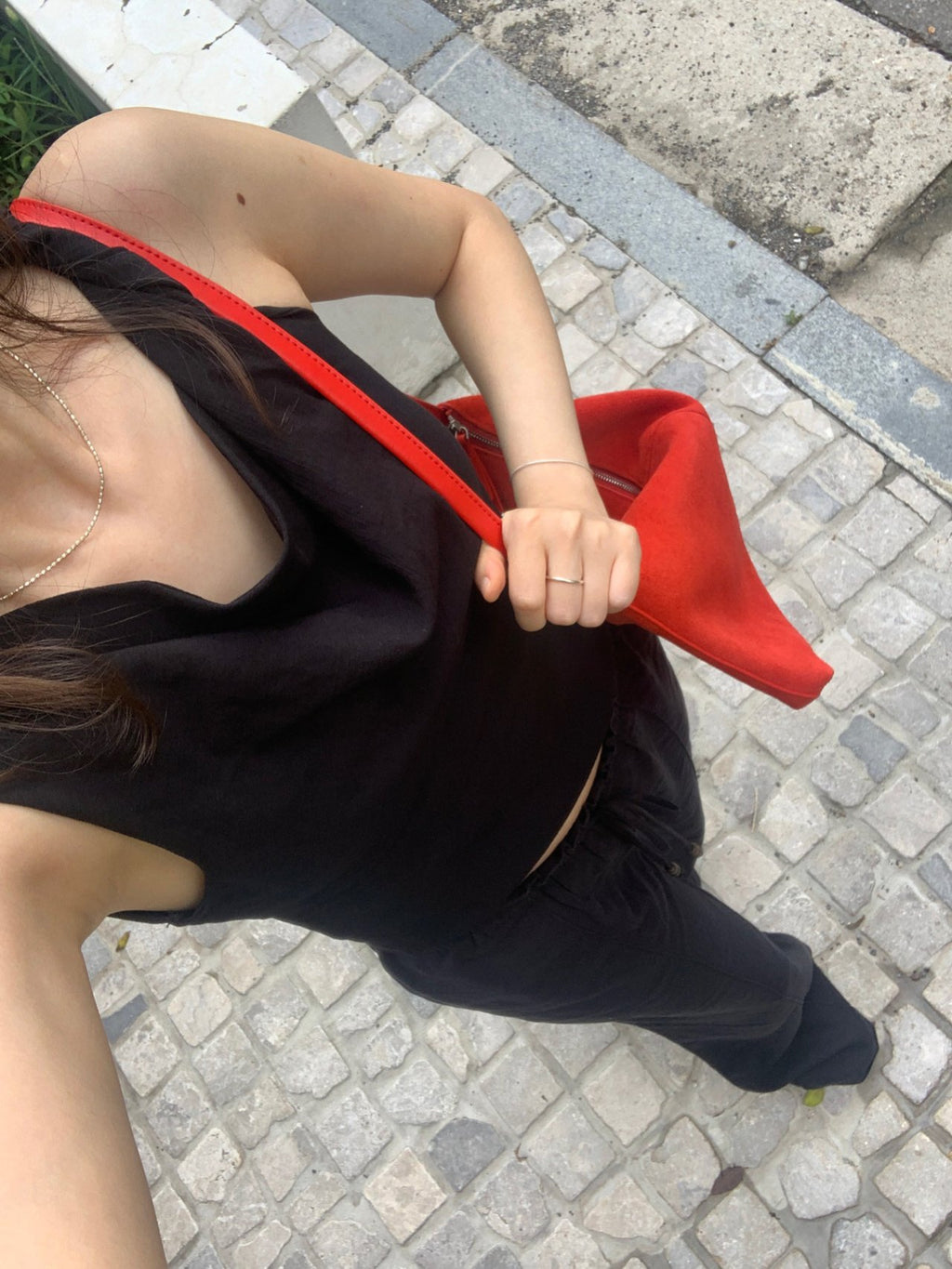 [100% COWHIDE SUEDE] RUE SUEDE DROP BAG