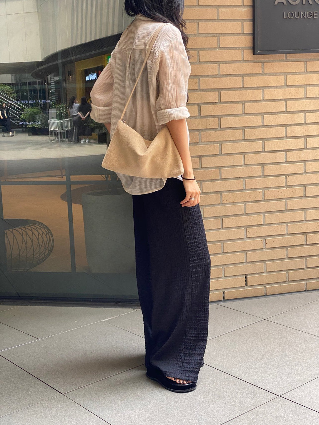 [100% COWHIDE SUEDE] RUE SUEDE DROP BAG