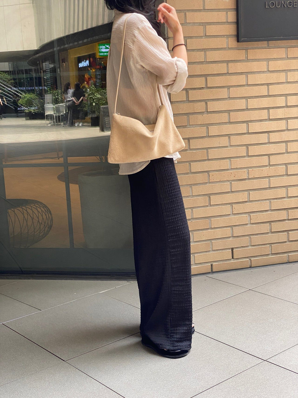 [100% COWHIDE SUEDE] RUE SUEDE DROP BAG