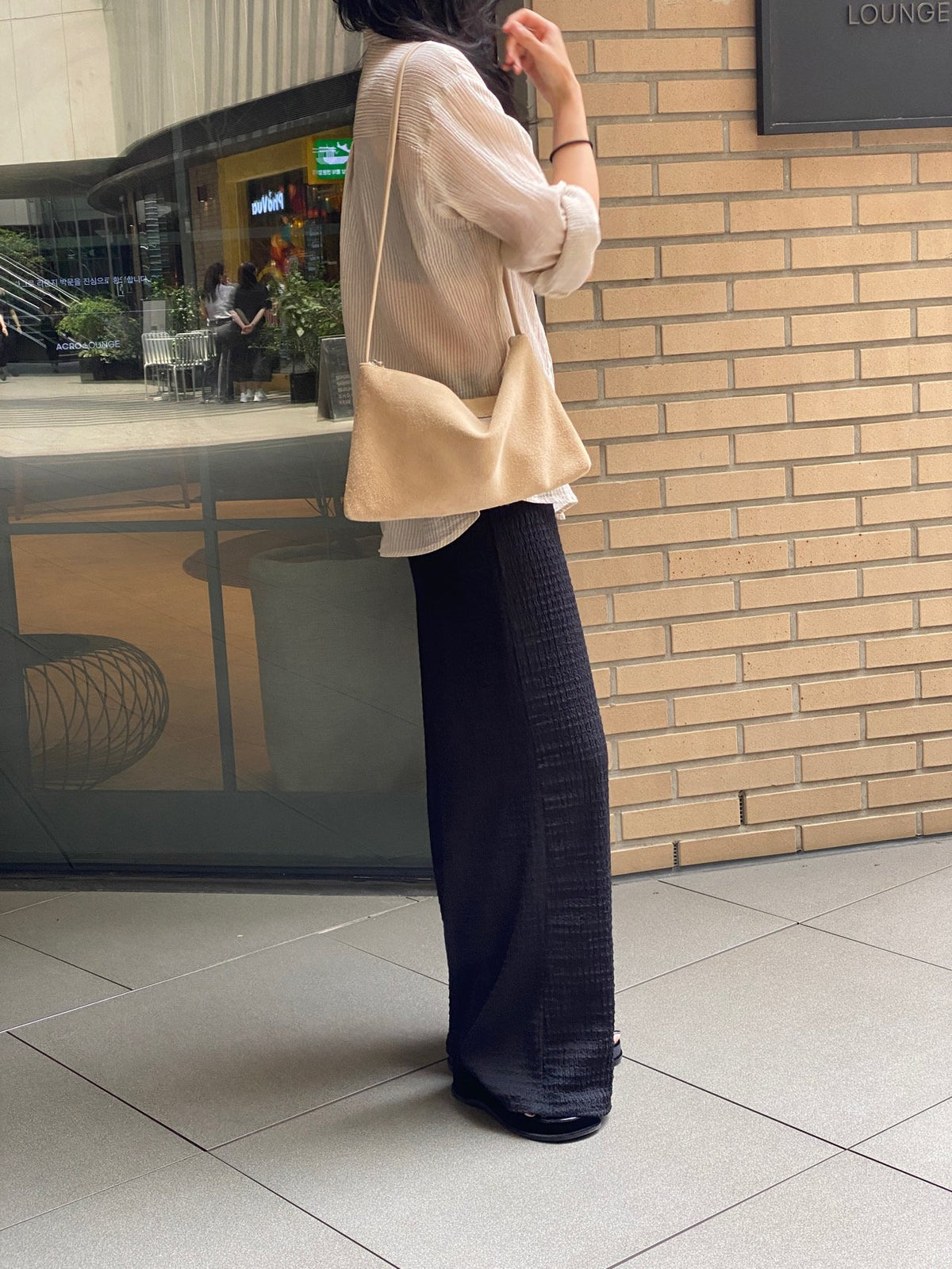 [100% COWHIDE SUEDE] RUE SUEDE DROP BAG