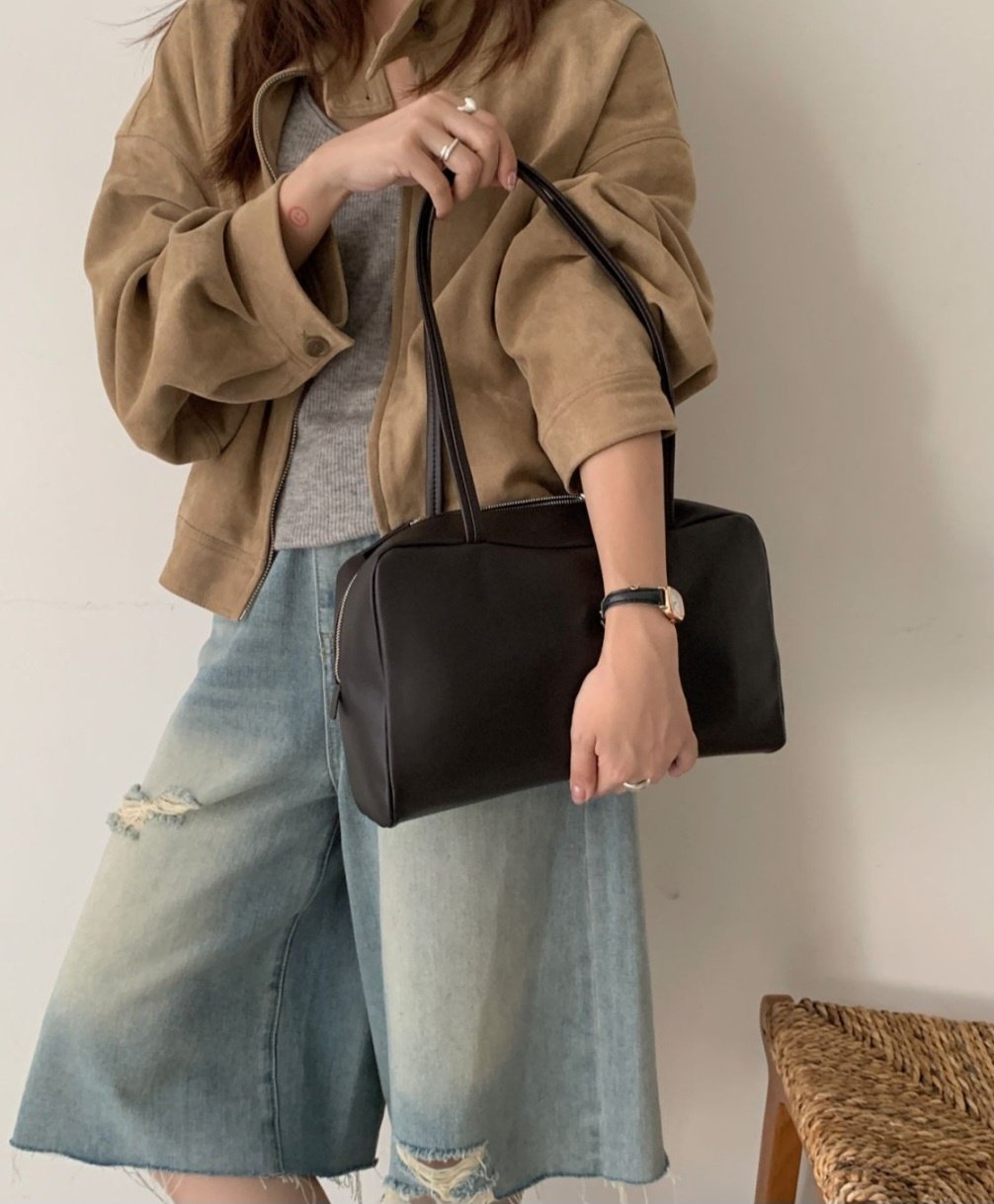 [100% LAMBSKIN LEATHER] ELLA SHOULDER BAG