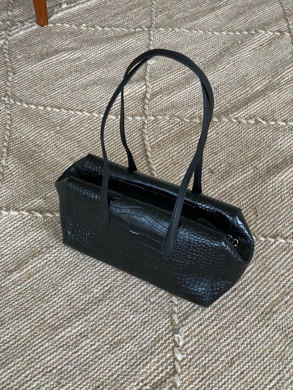 [100% COWHIDE LEATHER] ARDEN CROCO SHOULDER BAG